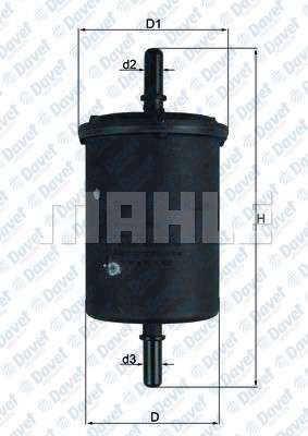 MAHLE KL248 Yakit Filtresi Kangoo-Laguna-Megane-Trafic-Partner-P206-207-208-307-308-406-508-C5-Ds3  ####